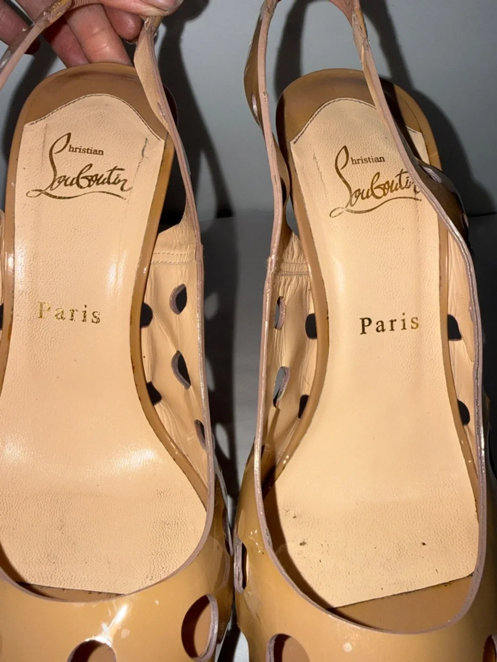 Christian Louboutin Ginza platform slingback sandal heel size 39
